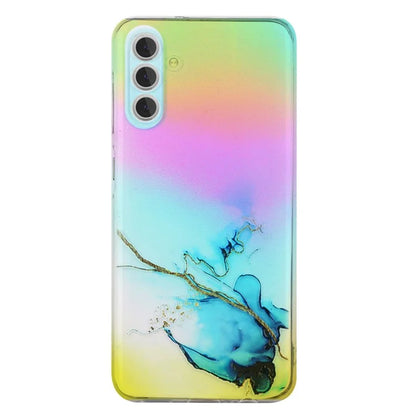 For Samsung Galaxy S24 TPU Case Laser Marble Pattern Embossing Phone Cover