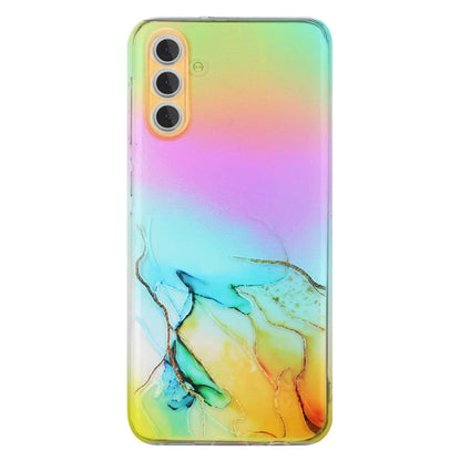 For Samsung Galaxy S24 TPU Case Laser Marble Pattern Embossing Phone Cover