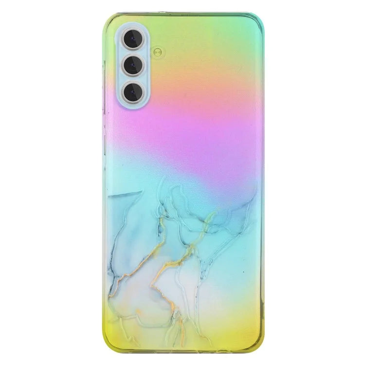 For Samsung Galaxy S24 TPU Case Laser Marble Pattern Embossing Phone Cover