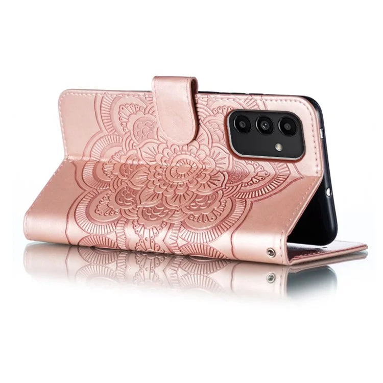 For Samsung Galaxy A54 5G PU Leather Wallet Stand Phone Case Imprinting Phone Shell