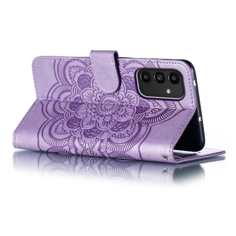 For Samsung Galaxy A54 5G PU Leather Wallet Stand Phone Case Imprinting Phone Shell