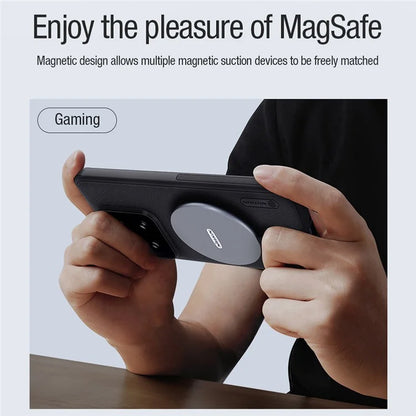 NILLKIN Frosted Shield Pro for Xiaomi 14 Case Magnetic Anti-drop PC+TPU Phone Cover