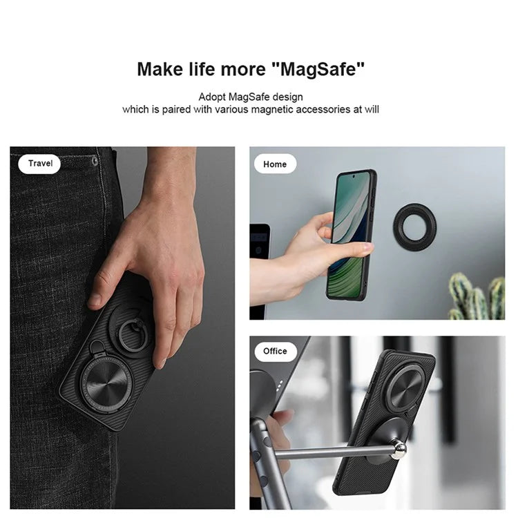 NILLKIN CamShield Prop Magnetic Series for Huawei Mate 60 Case Lens Cover Phone Shell with Kickstand