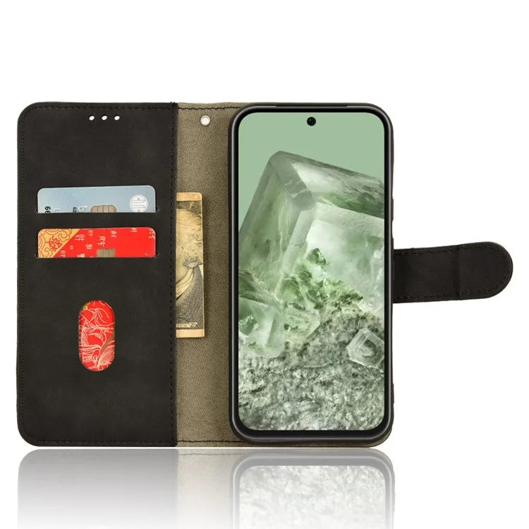 For Google Pixel 8a Phone Case PU Leather Wallet Shockproof Flip Mobile Phone Cover