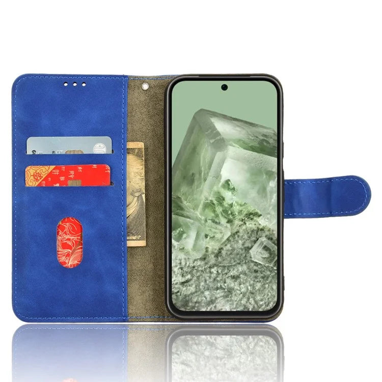 For Google Pixel 8a Phone Case PU Leather Wallet Shockproof Flip Mobile Phone Cover
