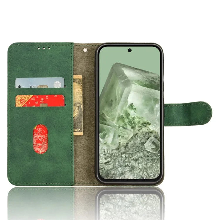 For Google Pixel 8a Phone Case PU Leather Wallet Shockproof Flip Mobile Phone Cover