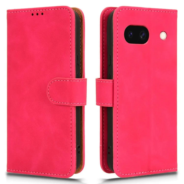 For Google Pixel 8a Phone Case PU Leather Wallet Shockproof Flip Mobile Phone Cover