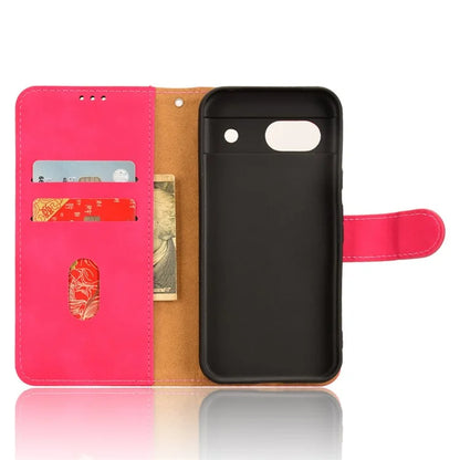 For Google Pixel 8a Phone Case PU Leather Wallet Shockproof Flip Mobile Phone Cover