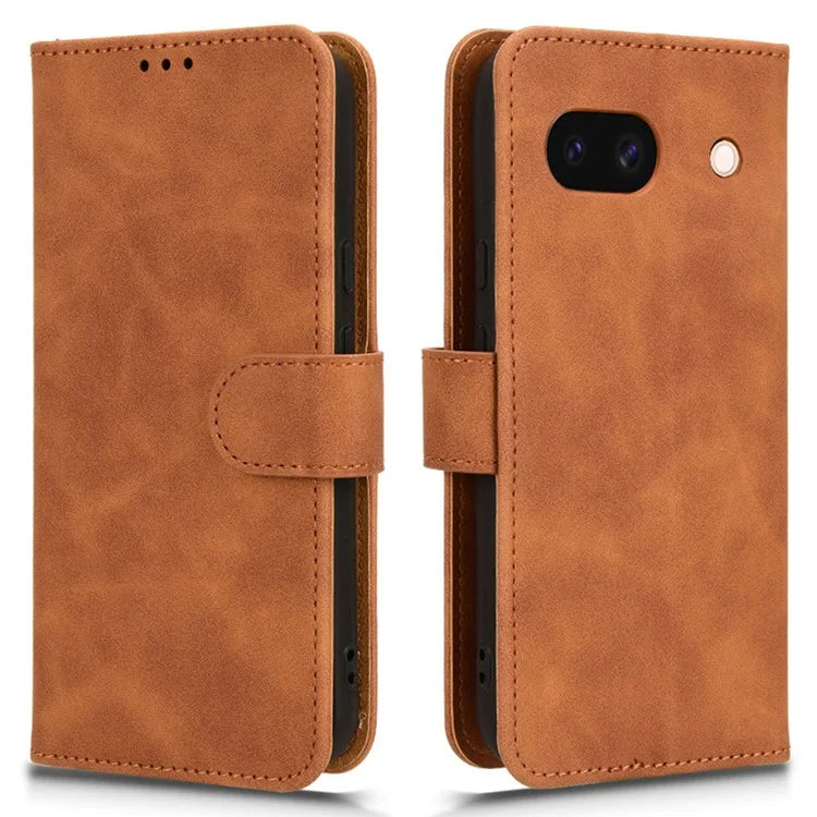 For Google Pixel 8a Phone Case PU Leather Wallet Shockproof Flip Mobile Phone Cover