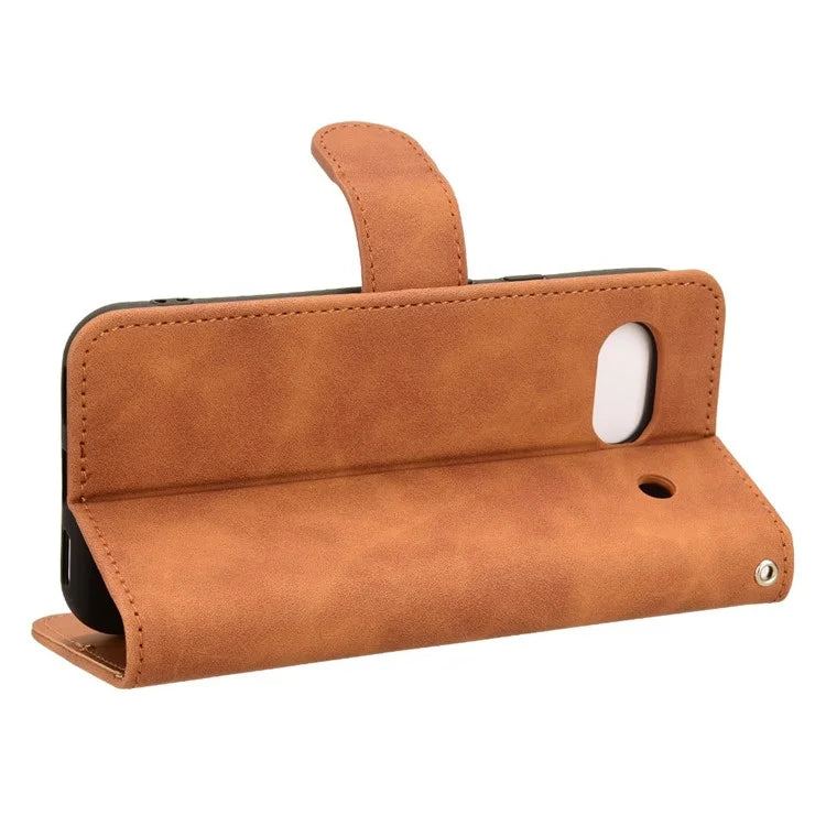 For Google Pixel 8a Phone Case PU Leather Wallet Shockproof Flip Mobile Phone Cover