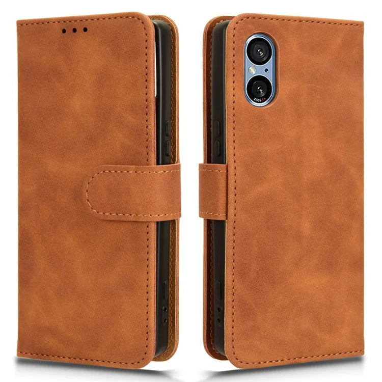 For Sony Xperia 5 V Case Shockproof PU Leather Wallet Flip Mobile Phone Cover