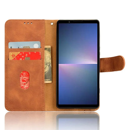 For Sony Xperia 5 V Case Shockproof PU Leather Wallet Flip Mobile Phone Cover