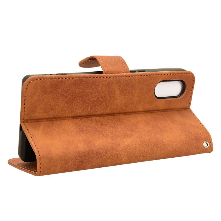 For Sony Xperia 5 V Case Shockproof PU Leather Wallet Flip Mobile Phone Cover
