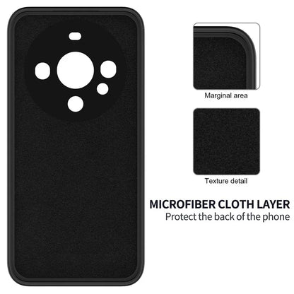 For Huawei Mate 60 Pro Case Liquid Silicone Phone Shell Slim-Fit Phone Cover with Strap