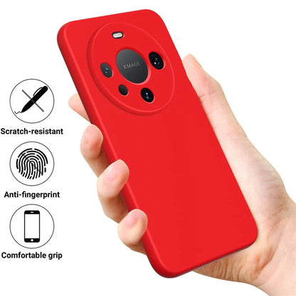 For Huawei Mate 60 Pro Case Liquid Silicone Phone Shell Slim-Fit Phone Cover with Strap