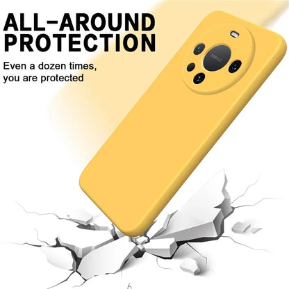 For Huawei Mate 60 Pro Case Liquid Silicone Phone Shell Slim-Fit Phone Cover with Strap
