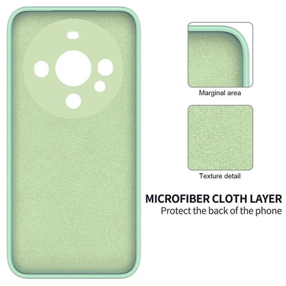 For Huawei Mate 60 Pro Case Liquid Silicone Phone Shell Slim-Fit Phone Cover with Strap