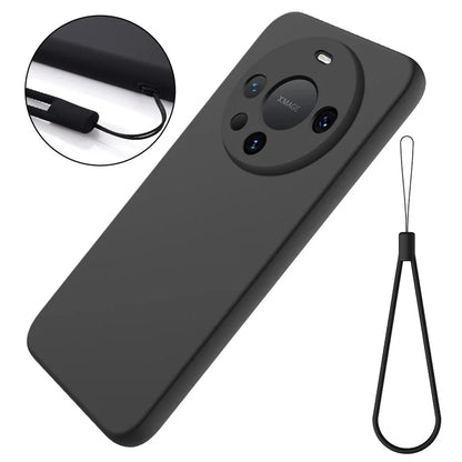 Liquid Silicone Phone Shell for Huawei Mate 60 Pro+ Case Slim Phone Cover with Strap