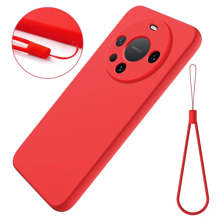 Liquid Silicone Phone Shell for Huawei Mate 60 Pro+ Case Slim Phone Cover with Strap