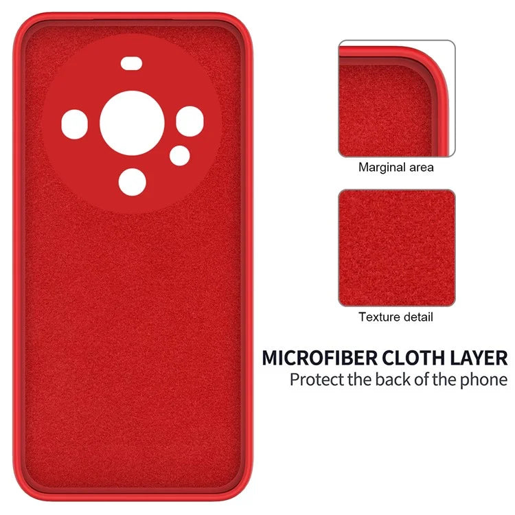 Liquid Silicone Phone Shell for Huawei Mate 60 Pro+ Case Slim Phone Cover with Strap