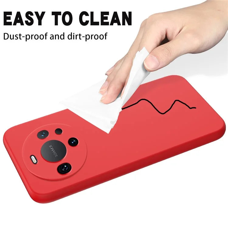 Liquid Silicone Phone Shell for Huawei Mate 60 Pro+ Case Slim Phone Cover with Strap