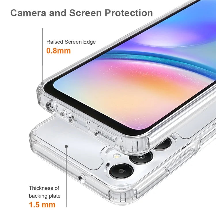 For Samsung Galaxy A05s 4G HD Transparent Cell Phone Case Acrylic + TPU Hybrid Phone Cover