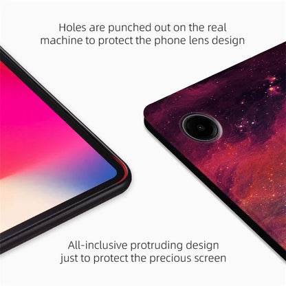 For Samsung Galaxy Tab A9 Case Pattern Printing Stand PU Leather Stand Tablet Cover