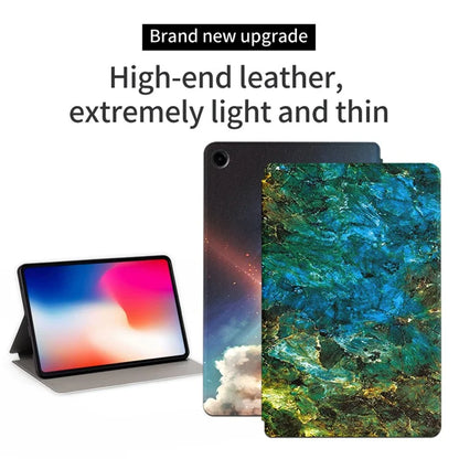 For Samsung Galaxy Tab A9+ Case PU Leather Stand Pattern Printing Stand Tablet Shell