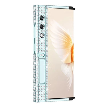 For Honor V Purse Case Rhinestone Decoration Kickstand Hard PC Phone Cover