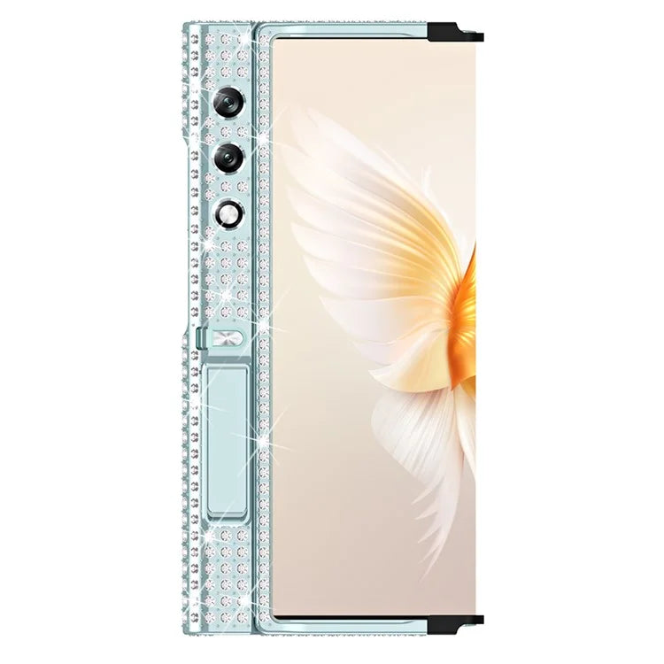 For Honor V Purse Case Rhinestone Decoration Kickstand Hard PC Phone Cover