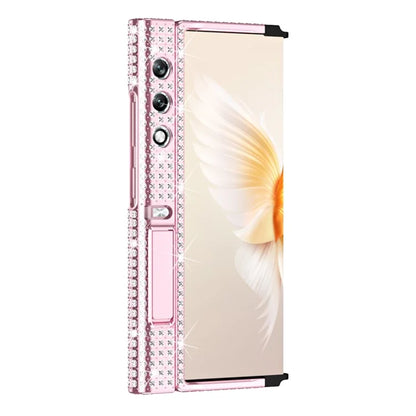 For Honor V Purse Case Rhinestone Decoration Kickstand Hard PC Phone Cover