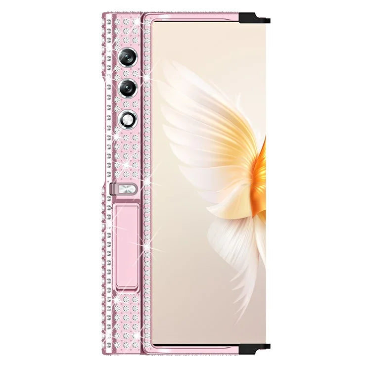 For Honor V Purse Case Rhinestone Decoration Kickstand Hard PC Phone Cover