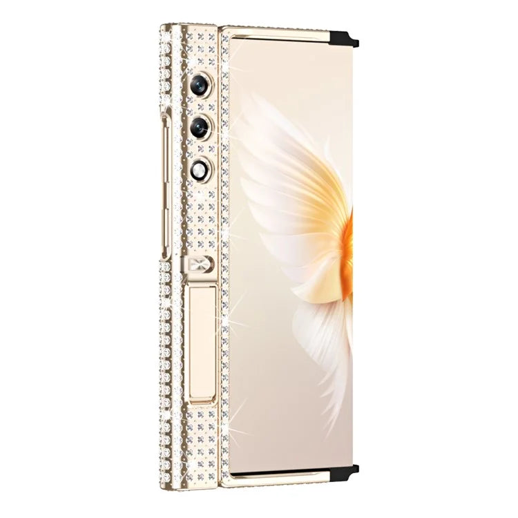 For Honor V Purse Case Rhinestone Decoration Kickstand Hard PC Phone Cover