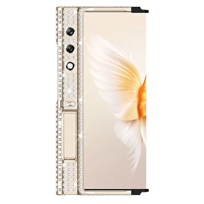 For Honor V Purse Case Rhinestone Decoration Kickstand Hard PC Phone Cover
