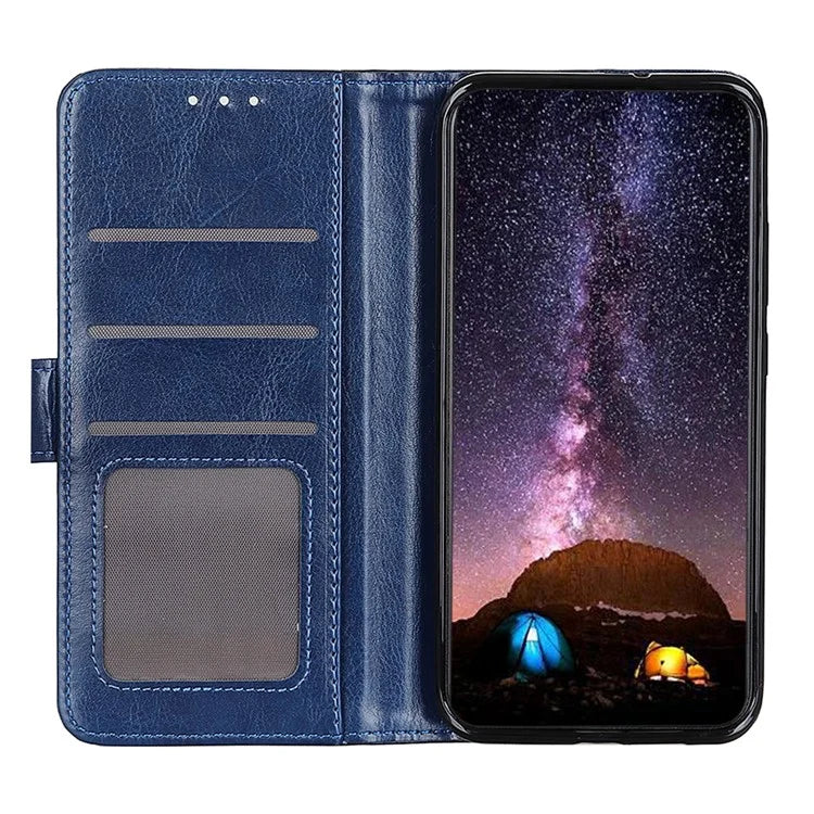For Xiaomi 14 Case Crazy Horse Texture Phone Cover Magnetic Clasp PU Leather Wallet Shell