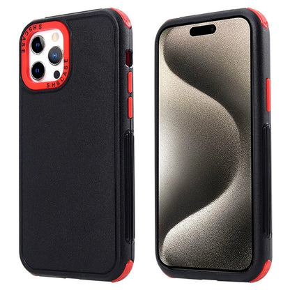 For  iPhone 15 Pro Phone Case 3-in-1 TPU + PC Thicken Corners Protection Cover