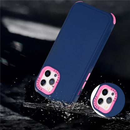 For  iPhone 15 Pro Phone Case 3-in-1 TPU + PC Thicken Corners Protection Cover