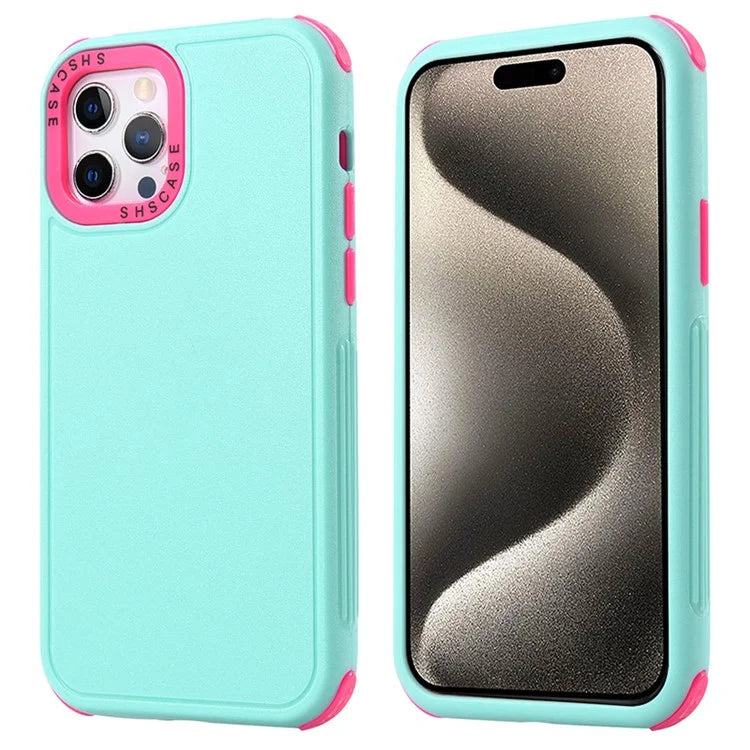 For  iPhone 15 Pro Phone Case 3-in-1 TPU + PC Thicken Corners Protection Cover