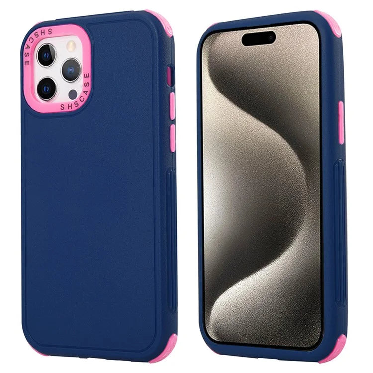 For  iPhone 15 Pro Max Phone Case 3-in-1 TPU + PC Anti-Drop Cover
