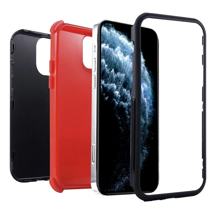 For  iPhone 15 Pro Max Phone Case 3-in-1 TPU + PC Anti-Drop Cover