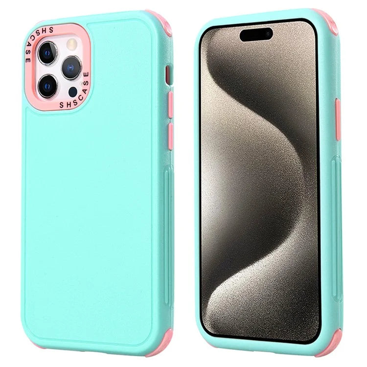 For  iPhone 15 Pro Max Phone Case 3-in-1 TPU + PC Anti-Drop Cover