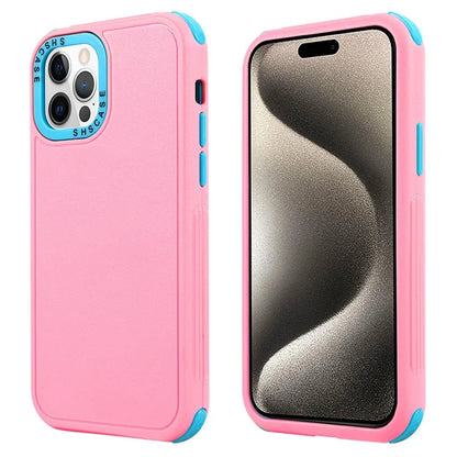 For  iPhone 15 Pro Max Phone Case 3-in-1 TPU + PC Anti-Drop Cover