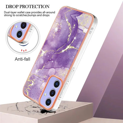 YB IMD Series-2 For Samsung Galaxy A15 5G Case Electroplating Marble Pattern Phone Cover