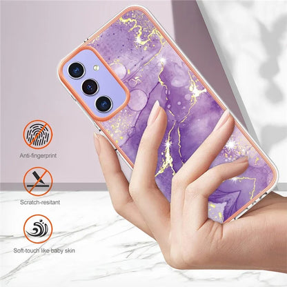 YB IMD Series-2 For Samsung Galaxy A15 5G Case Electroplating Marble Pattern Phone Cover