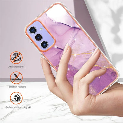 YB IMD Series-2 For Samsung Galaxy A15 5G Case Electroplating Marble Pattern Phone Cover