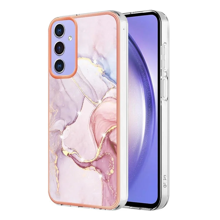 YB IMD Series-2 For Samsung Galaxy A15 5G Case Electroplating Marble Pattern Phone Cover