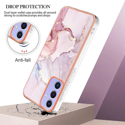 YB IMD Series-2 For Samsung Galaxy A15 5G Case Electroplating Marble Pattern Phone Cover