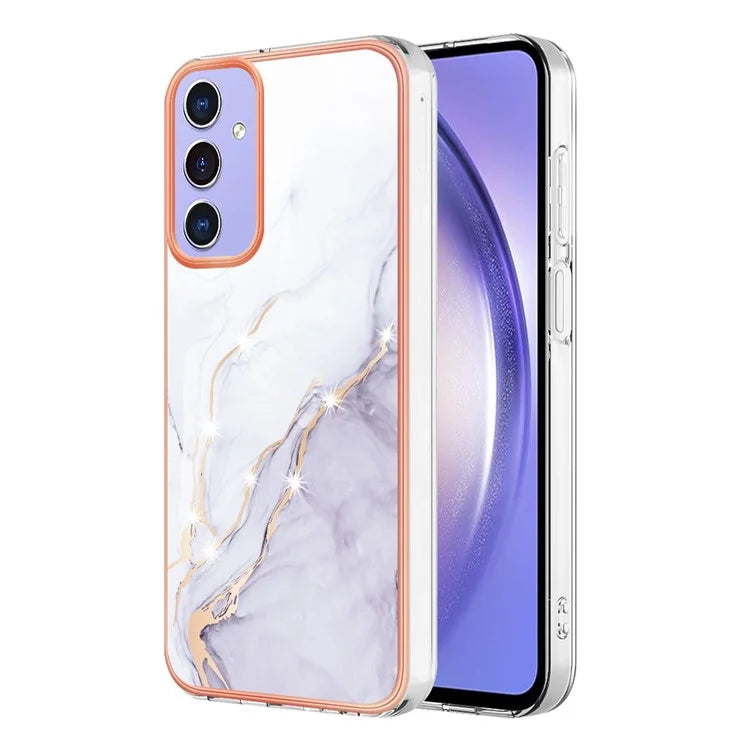 YB IMD Series-2 For Samsung Galaxy A15 5G Case Electroplating Marble Pattern Phone Cover