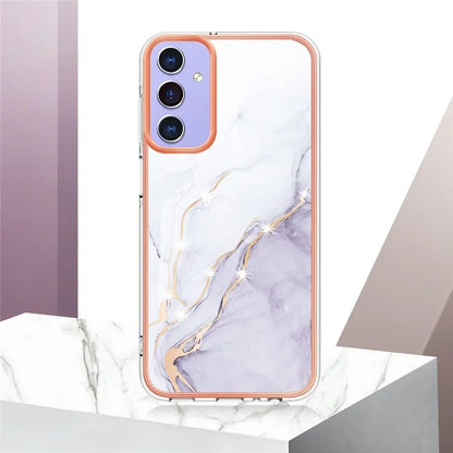 YB IMD Series-2 For Samsung Galaxy A15 5G Case Electroplating Marble Pattern Phone Cover