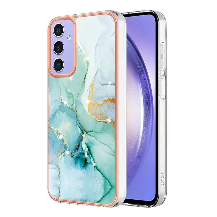 YB IMD Series-2 For Samsung Galaxy A15 5G Case Electroplating Marble Pattern Phone Cover